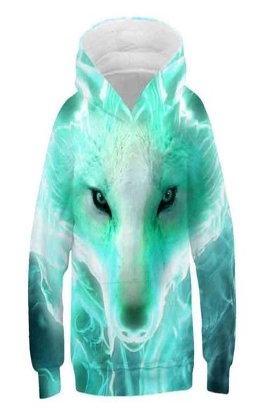 3D-Druck Wolf Mädchen Jungen Hoodies Mantel Teenager Herbst Oberbekleidung Kinderkleidung 8 10 12 Jahre Kapuzenpullover Langarmpullover 218382256