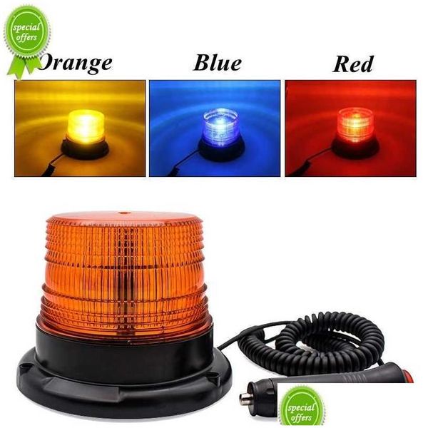 Luzes decorativas Novo carro Strobe Light Emergência Rotating Traffice Indicação Flash Beacon LED Laranja Azul Vermelho Aviso Gota Entrega A Dheyq