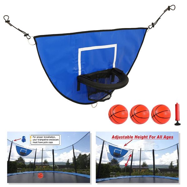 Trampolim universal ao ar livre à prova dwaterproof água protetor solar suporte de basquete trampolins criança basquete brinquedo conjunto entretenimento accessorie 240226