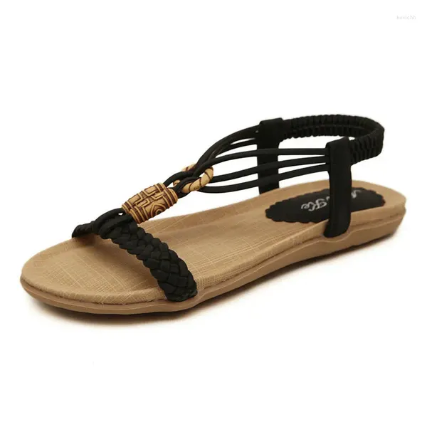 Sandali da donna Casual Perizoma String Beed Designer Fascia elastica Sandali estivi da donna Sandali gladiatore