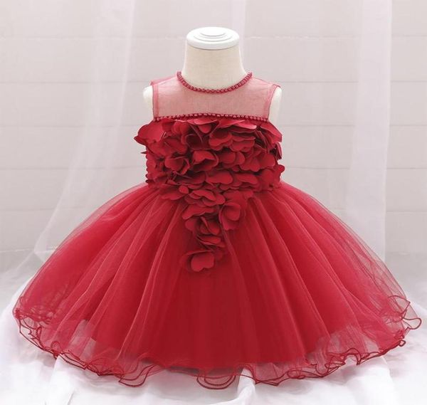 Girl039s Abiti nati Flower Girls Abito da sposa Baby battesimo in pizzo per occasioni di festa Prom Abbigliamento per bambini 1 ° compleanno4048589