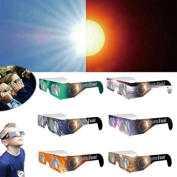Guarda-sol seguro e óculos de eclipse para proteção ocular Proteção UV e óculos de tiro em eclipse 240307