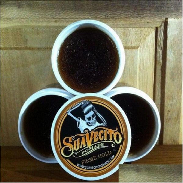 Pomades Waxes Suavecito Pomade Hair Gel Style Firme Hold Pomades Waxes Strong Restoring Ancient Ways Big Skeleton Slicked Back Oil W Dhnzu
