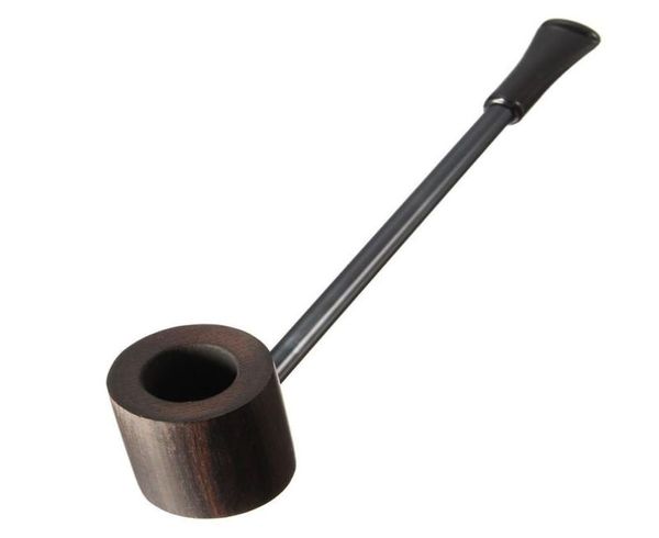 Cachimbo de madeira de ébano, cachimbo portátil para fumar ervas, tabaco, moedor, presentes, preto, café, 2 cores 8027866