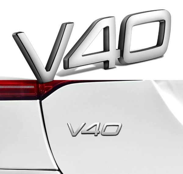 Prata v40 logotipo emblema emblema adesivo tronco do carro adesivo para v40 xc90 xc60 v90 s80 s60 s70 s90 v60 t4 t5 t6 t8 adesivo7171057