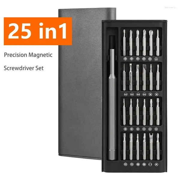 Set di cacciaviti per riparazione PC per telefono 25 in 1 Kit professionale manuale magnetico Utensili manuali multifunzionali con punte di precisione