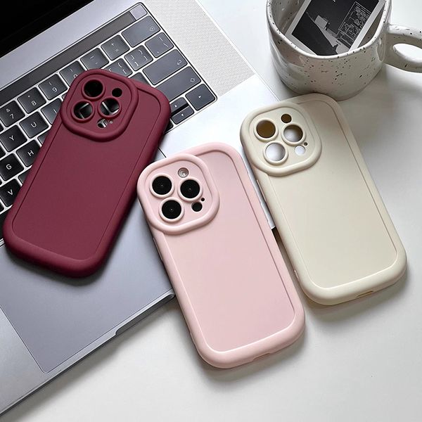 Matte TPU Soft Phone Cases für iPhone 15 14 11 13 12 11 Pro Max Backed Cover DIY Handytasche Plain Bunte Einfache Haut Fabrikpreis