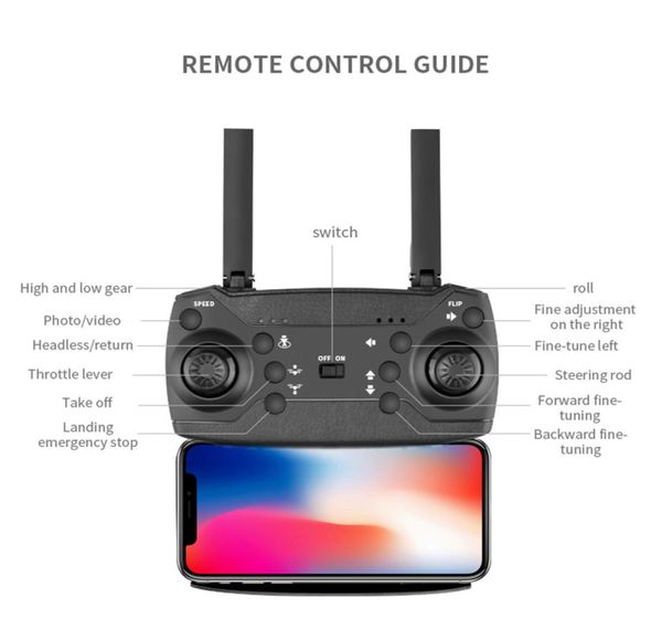 Drone global 4k câmera mini veículo wifi fpv dobrável profissional rc helicóptero selfie drones brinquedos para criança bateria gd8914922547