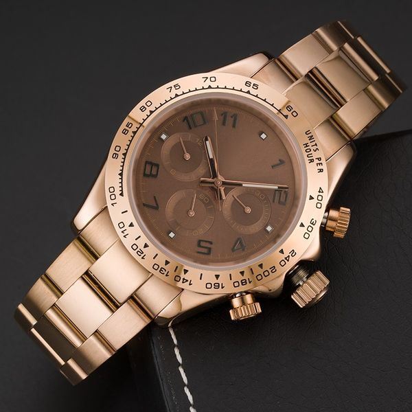 Relógio masculino de luxo 2813 movimento automático/quartzo relógios de aço inoxidável completo cronógrafo esportivo masculino relógios de diamante luminoso montre de luxe relógios de pulso presentes