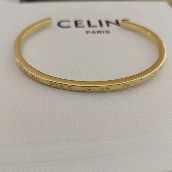 Celi Triumphal Arch Cubic Letter Pulseira Aberta para Meninas Instagram Design Pequeno High End Light Luxury