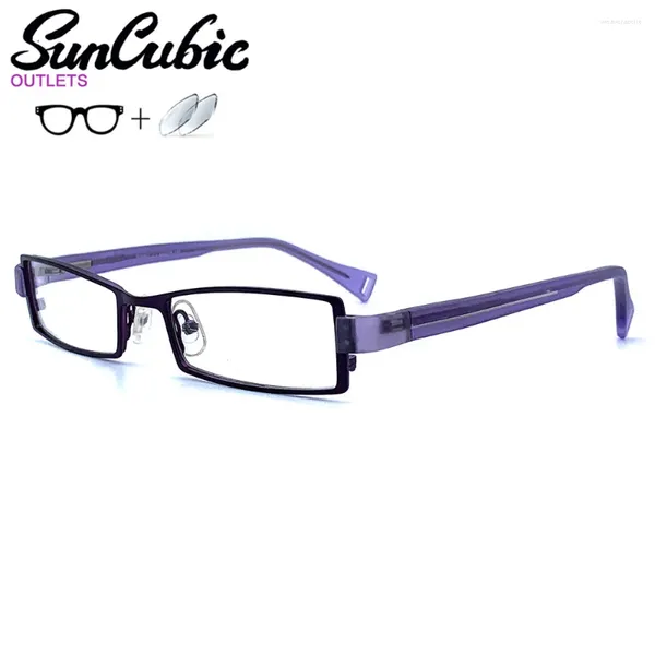 Sonnenbrillenrahmen WW807 C2 Reife Halbrand-Metallbrille Silberrahmen Schlankes Schwarz auf rotem Tempelfederscharnier Optische Brillen Brillen