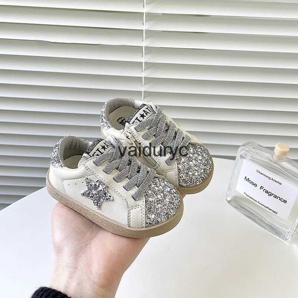 Turnschuhe Kleid Schuhe Mädchen Stern Kleine Schmutzige Kinder Weiche Sohle Anti-rutsch Kleine Weiße Frühling und Herbst Baby SchuheH240307