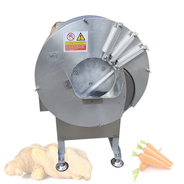 Máquina automática de corte de vegetais para cortar gengibre, bananas, batatas, pepinos, rabanetes, berinjelas em fatias finas