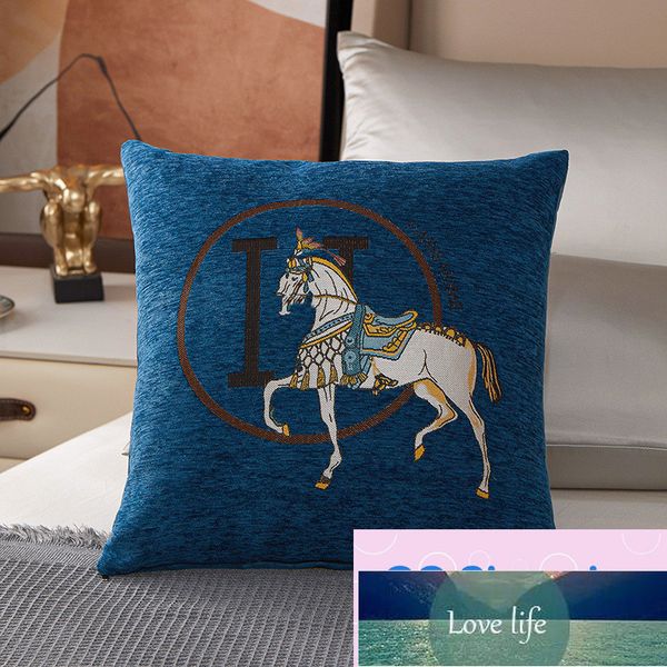 Atacado moda cavalo chenille fronha casa sofá almofada de cabeceira saco macio travesseiros apoio lombar escritório nap