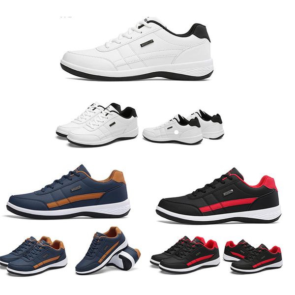 Yaz Yeni Erkekler Sıradan Spor Ayakkabı Deri Hafif Moda Nefes Alabilir Koşu Ayakkabı Erkekler İçin Büyük Kurul Ayakkabıları 41