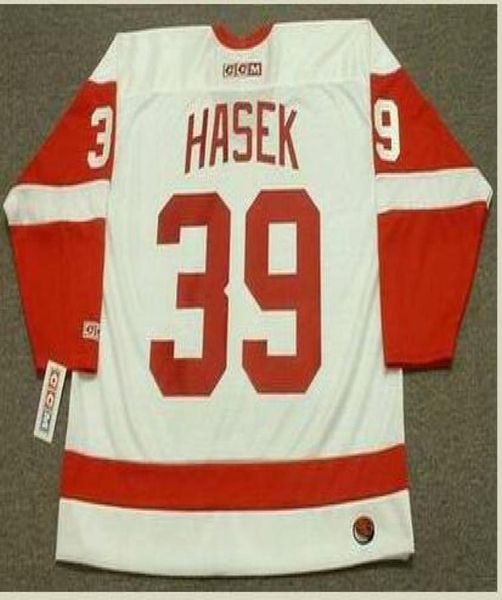 Maglia personalizzata da uomo 39 DOMINIK HASEK 2002 CCM Tk Home Hockey o personalizzata con qualsiasi nome o numero retrò Jersey2893467