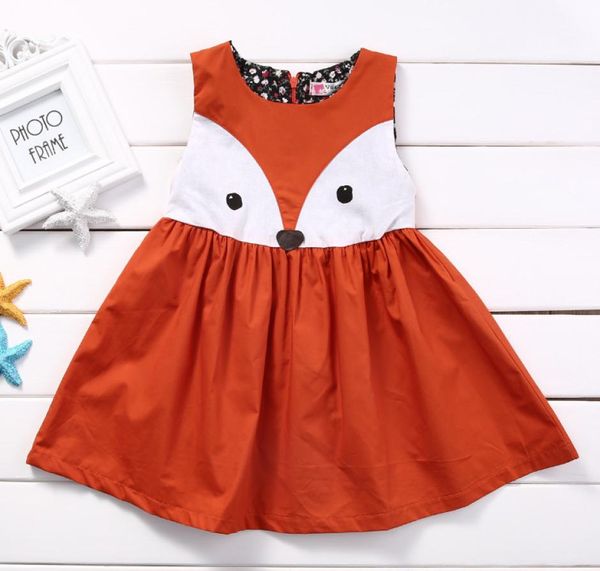 Baby Mädchen süße Fuchs Weste Kleid Kinder Tier Modellierung Kleid verkaufen Herbst Kinder Prinzessin Kleid Kinder Kleidung A43295122678