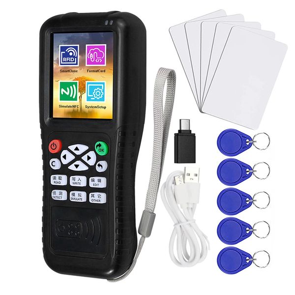 Lettore RFID Scrittore Programmatore di chiavi magnetiche Decodificatore Duplicatore Copiatrice NFC Software gratuito Decodifica APP mobile 240227