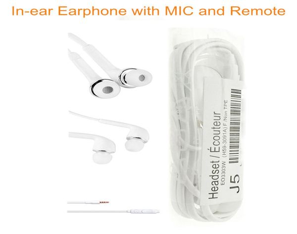 Fones de ouvido 35mm j5 fone de ouvido intra-auricular com microfone controle remoto fone de ouvido estéreo com logotipo para samsung galaxy s7 s6 s5 s4 música esportiva 15835803