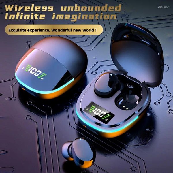 Auricolari 5.1 compatibili con Bluetooth Cuffie per giochi HIFI Cuffie wireless Auricolari sportivi stereo Cuffie con microfono