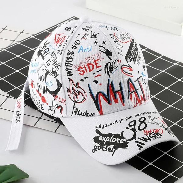 Ball Caps Brief Baseball Kappe Graffiti Sonne Hip Hop Visier Frühling Hut Männer Einstellbare Snapback Baumwolle Für Frauen Hüte