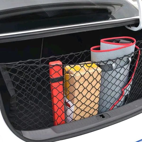 Organizzatore per auto Staffa di stoccaggio universale Supporto per bagagliaio posteriore Portabagagli per bagagli Rete elastica per rete Accessori interni