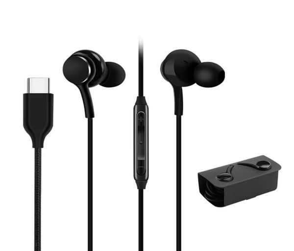 USBC-Buchse Kopfhörer Handy-Ohrhörer Kabelgebundenes Headset für Samsung Note 10 Plus S20 Ultra Galaxy A8S A9S Typ-C-Stecker Ohrhörer1417269