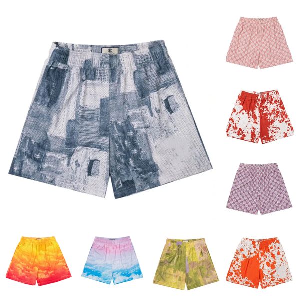 2024 Sommerbekleidung für Herren, D-Herren-Badeshorts von Emmanuels, Strand-Badeshorts von Emmanuels für Herren, Pullover-Shorts, entspannte Shorts mit Kordelzug, lässig, geometrisch, Polyester