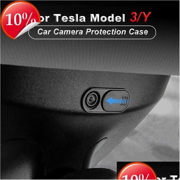 Outros acessórios interiores Novo 1 pc para Tesla Modelo 3 Y - 2021 2022 Interior Webcam Er Privacidade Câmera Proteção Caso Retrofit Accessor Dh6Tj