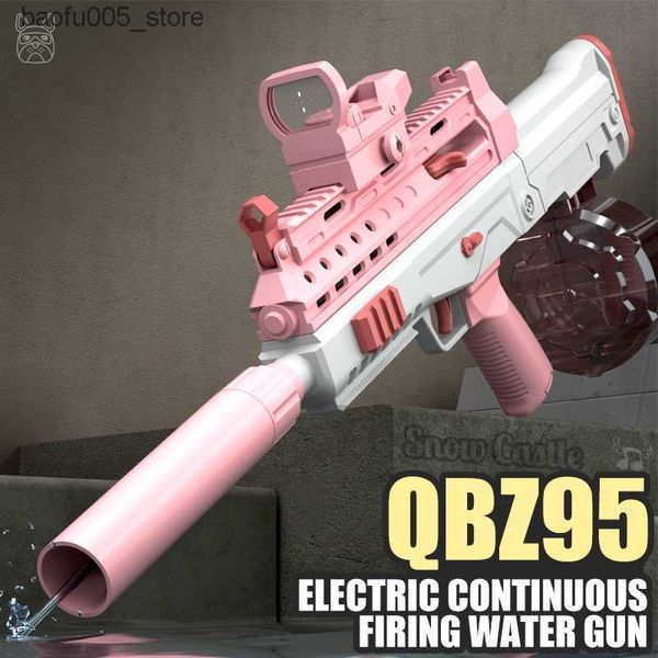 Areia jogar água diversão arma brinquedos qbz95 elétrica m416 pistola tiro brinquedo completo automático ao ar livre praia verão piscina para crianças 230703 q240307