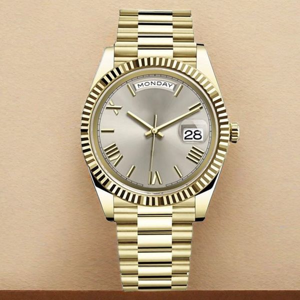 Damen-Armbanduhr, automatische Diamantuhren, Saphir, 40 mm, mechanischer Edelstahl, leuchtende Liebhaber-Montre-Uhren für Männer, gefälschte Uhrwerke, Ausdauer-Armbanduhren