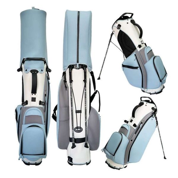 Tasarımcı Blue Golf Çantaları Pu Rod Destek Golf Çantası Golf Kulüpleri Büyük Kapasite ve Güçlü Pratiklik