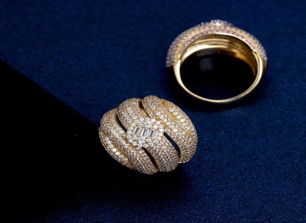 Cluster Ringe Braut sprechen Luxus Linien Zirkonia Engagement Dubai ganze Hochzeit groß für Frauen Fingerschmuck Accesso3645392