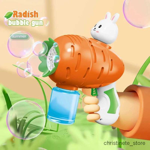 Sand Spielen Wasser Spaß Elektrische Bubble Gun Kinder Spielzeug 12 Löcher Automatische Maker Cartoon Blase Maschine Kaninchen Seife Gebläse Hochzeit party Spiel Childern Geschenk