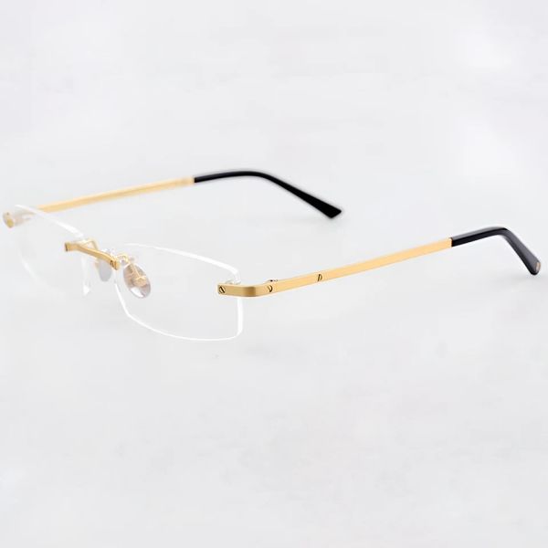 Cardi Modischer Brillenrahmen für Herren CT0087, rahmenlose, lässige, personalisierte Computer-Lesebrille, Netzrot, gleicher Rahmen für Männer und Frauen
