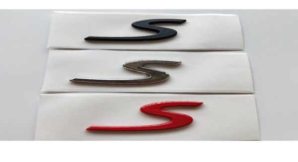 Хромированные черные красные буквы quot S quot слова крышки багажника автомобиля губа передняя эмблема эмблемы значки наклейка Decal6647233
