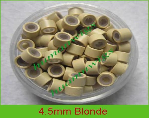 45mm Silikon Mikro Halka Bağlantıları Saç Uzantısı Uzatma ToolsBlonde5000pcs Mix Color5510654