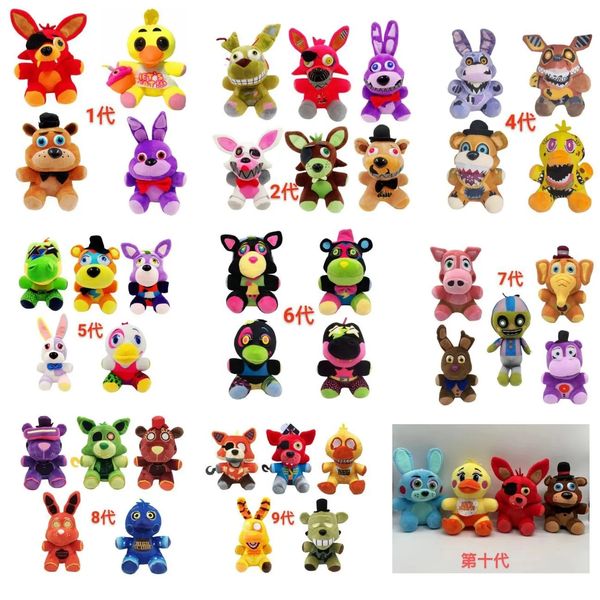 2024 Five Nights at Freddy's 1-10 jogo de desenho animado brinquedo de pelúcia figura de desenho animado