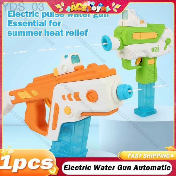 Pistola giocattoli pistola ad acqua elettrica automatica portatile ad alta pressione spiaggia estiva piscina all'aperto lotta giocattoli fantasy per ragazzi regali di natale YQ240307