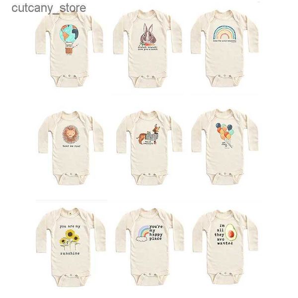 Overalls 2023 Frühling Sommer Baby Strampler Baumwolle Baby Junge Mädchen Kleidung einteiliges Baby Body Nette Tier Gedruckt Baby Kleidung l240307