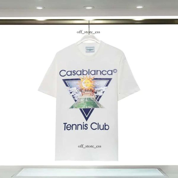 Casablanca T Shirt Camisa Masculina Novo Estilo Camisas 2024 Casa Blanca Homens Camiseta Designer Camisetas Casablanc Camisa Casaul Tee Us Tamanho S-3Xl Camisas de verão de alta qualidade 702