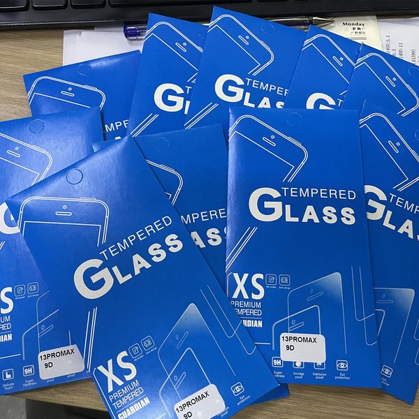 9D Full Cover Kleber gehärtetes Glas Telefon Displayschutzfolie für iPhone 15 14 13 12 11 pro max XR X XS MAX 8 7 6s 6 plus Schutz Großhandel