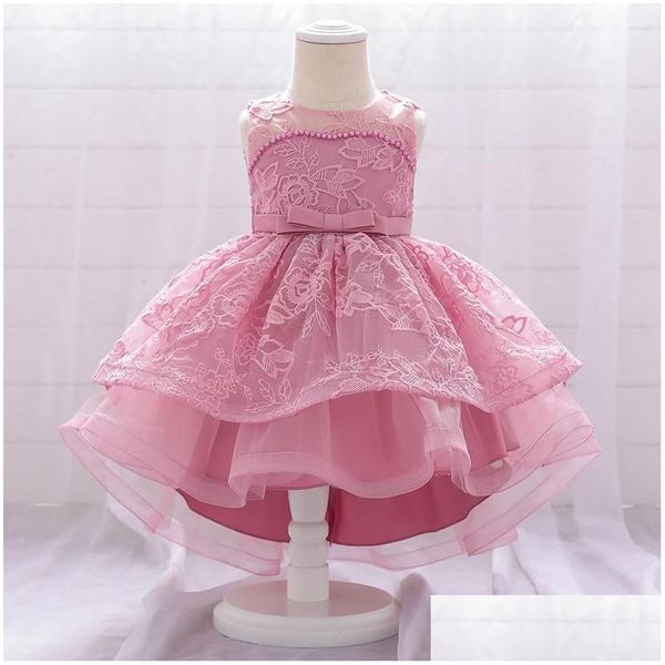 Mädchenkleider Mädchenkleider 0-24 Monate Born Bead Taufe Kleidung Taufkleid für Baby Mädchen Hochzeit Pailletten Geschenk Geburtstag Prinzessin Dro Dhonv