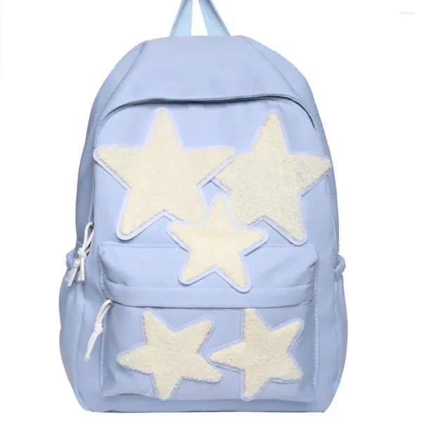 Mochila escolar criativa de céu estrelado com grande capacidade para estudantes