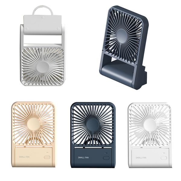 Ventilador de mesa dobrável portátil silencioso 3 velocidades vento mini ventilador portátil usb recarregável pendurado ventiladores de mesa para escritório casa quarto verão