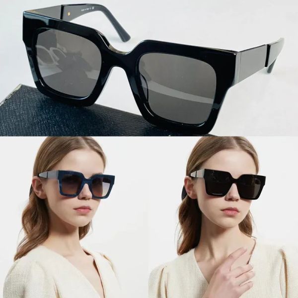 Heiße rechteckige Acetatband-Sonnenbrille, quadratisch, PR36XS, Fahrrad-Sonnenbrille, Designer-Frau, Buchstaben-Logo, Sonnenbrille für Männer, Sonnenbrille mit großem Rahmen, polarisiert, seltsame Brille