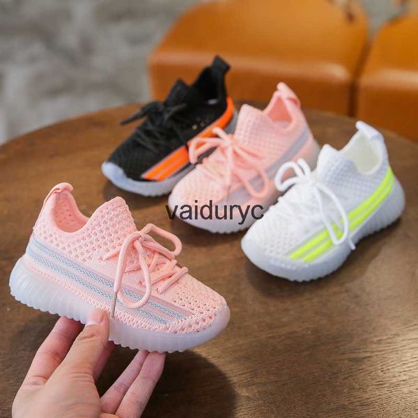 Turnschuhe Kleid Schuhe Baby Coconut 2020 Frühling/Sommer Jungen Atmungsaktive Flyknit Hohl Mädchen Sport für und Sekundarschule Kinder H240307