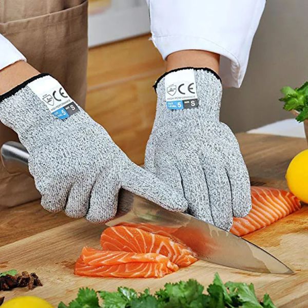 Großhandel schnittfeste Handschuhe Messer Anti-Schneid-Handschutzhandschuhe Lebensmittelqualität Level 5 Schnittschutz Fingerhandschuh Sicherheits-Küchenhandschuh