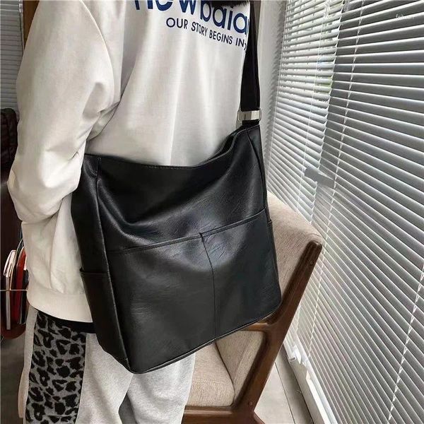 Сумка большой вместимости, повседневная мужская модная сумка через плечо, японская рабочая одежда, маленькие сумки, женская сумка-мессенджер из искусственной кожи