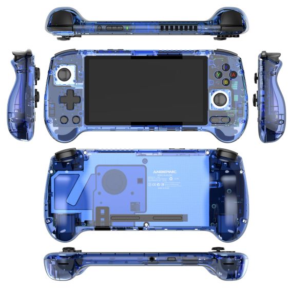 ANBERNIC RG556 Console di gioco portatile retrò Sistema Android 13 Schermo AMOLED da 5,48 pollici T820 Lettore video Ventola con grilletto incorporato